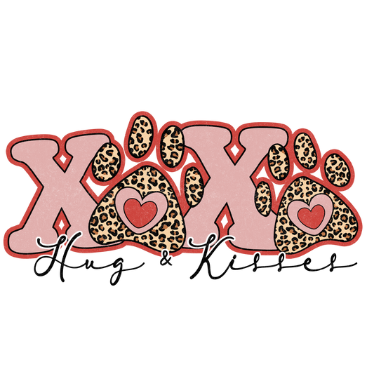 XOXO Puppy Paw Heat Transfer Print