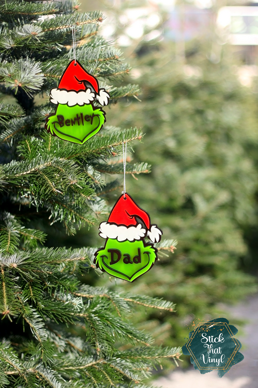 Personalised Grinch Ornament