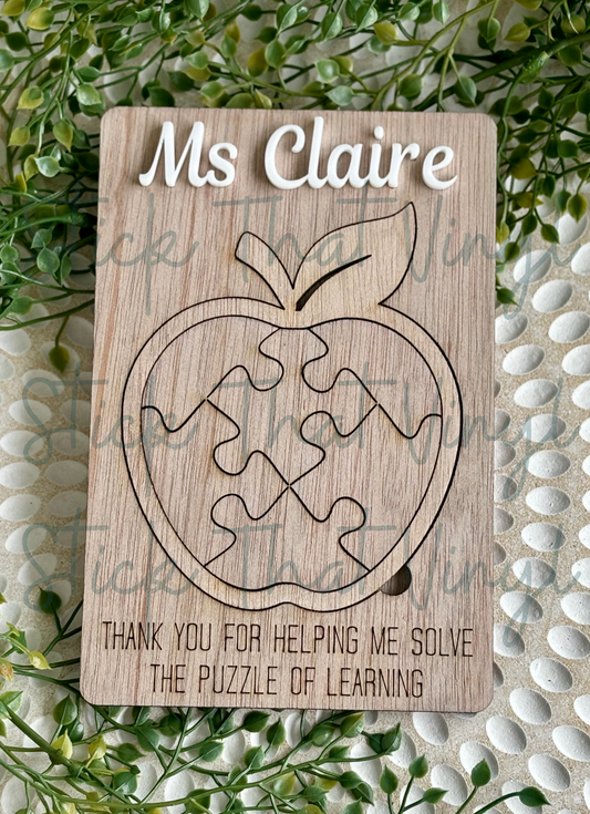 Apple Puzzle Colour In Personalised