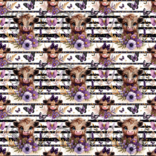 Highland Cows Sublimation Pattern