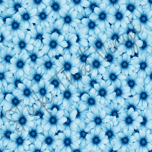 Blue Daisies Pattern