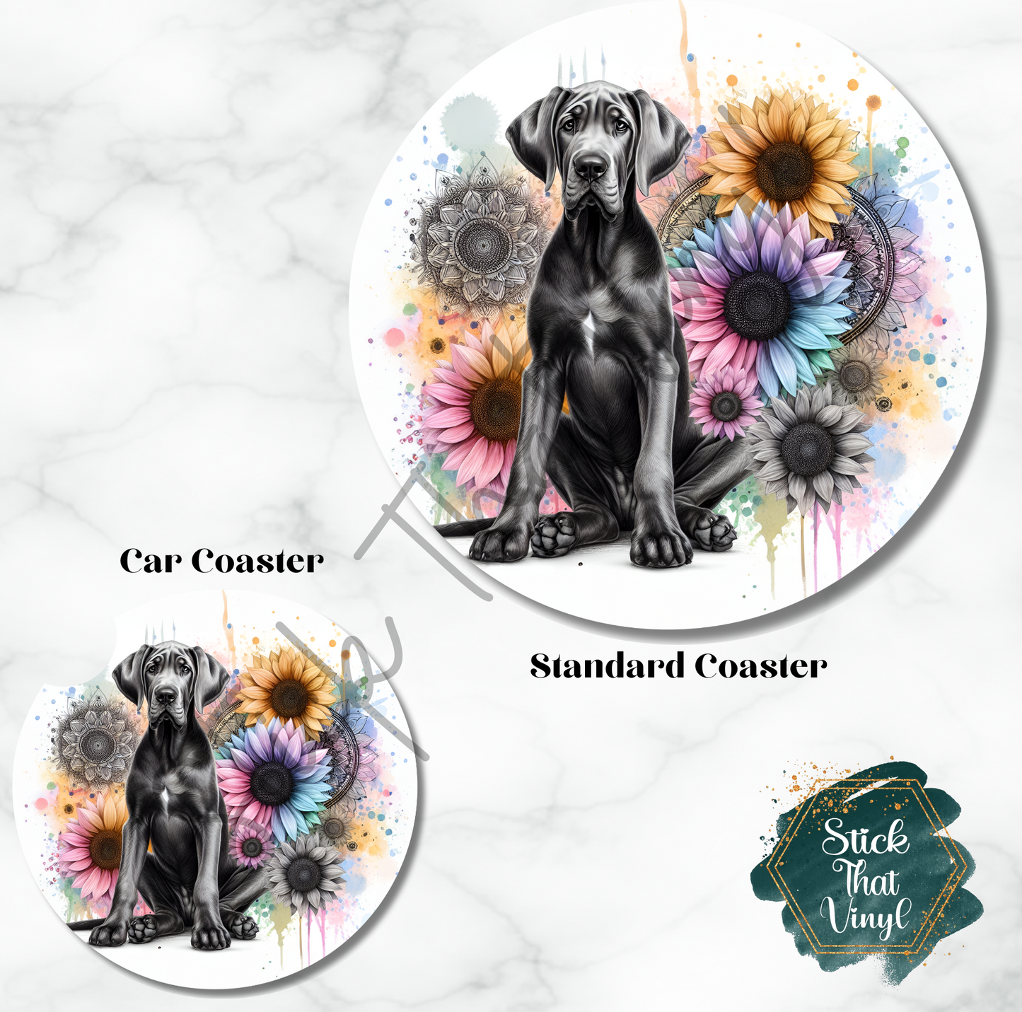 Great Dane Coaster Sublimation Transfer