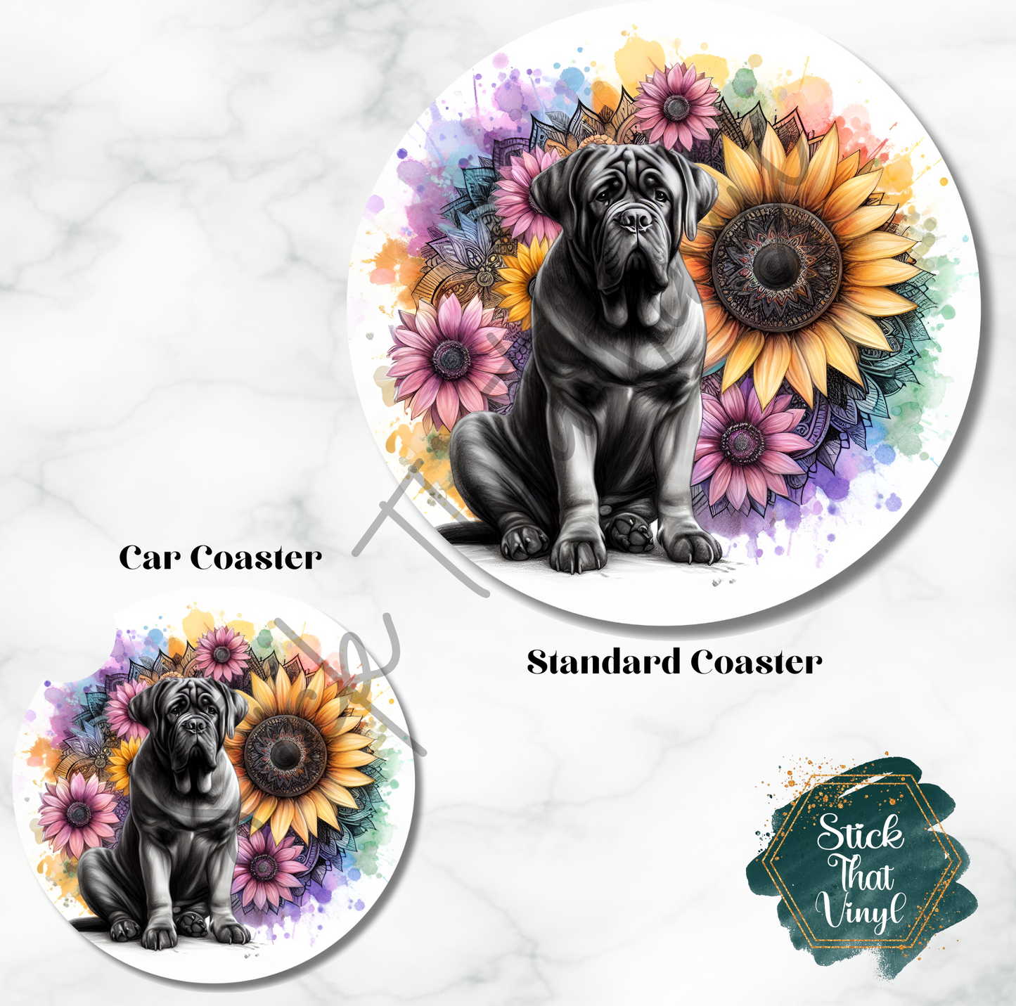 Bullmastiff Coaster Sublimation Transfer