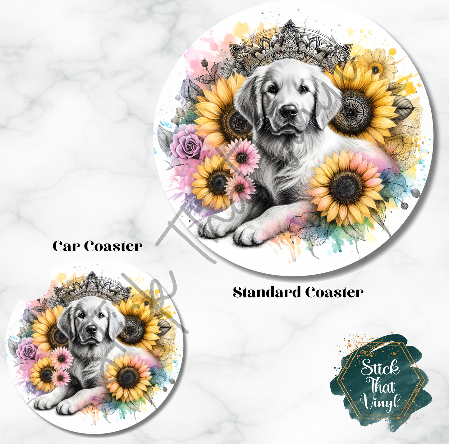 Labrador Coaster Sublimation Transfer