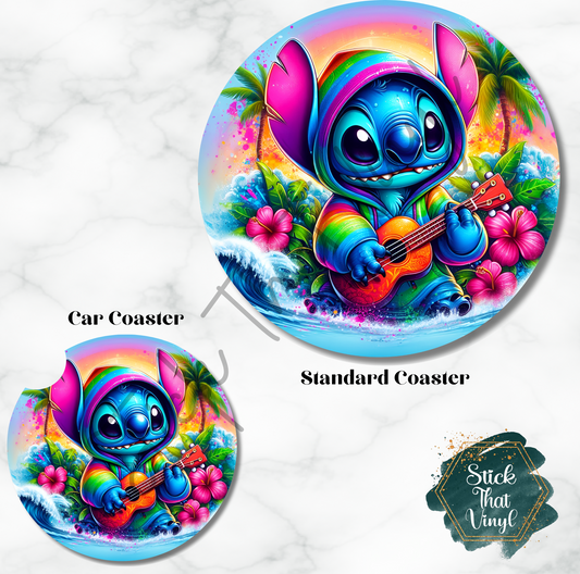 Blue Monster Coaster Sublimation Transfer