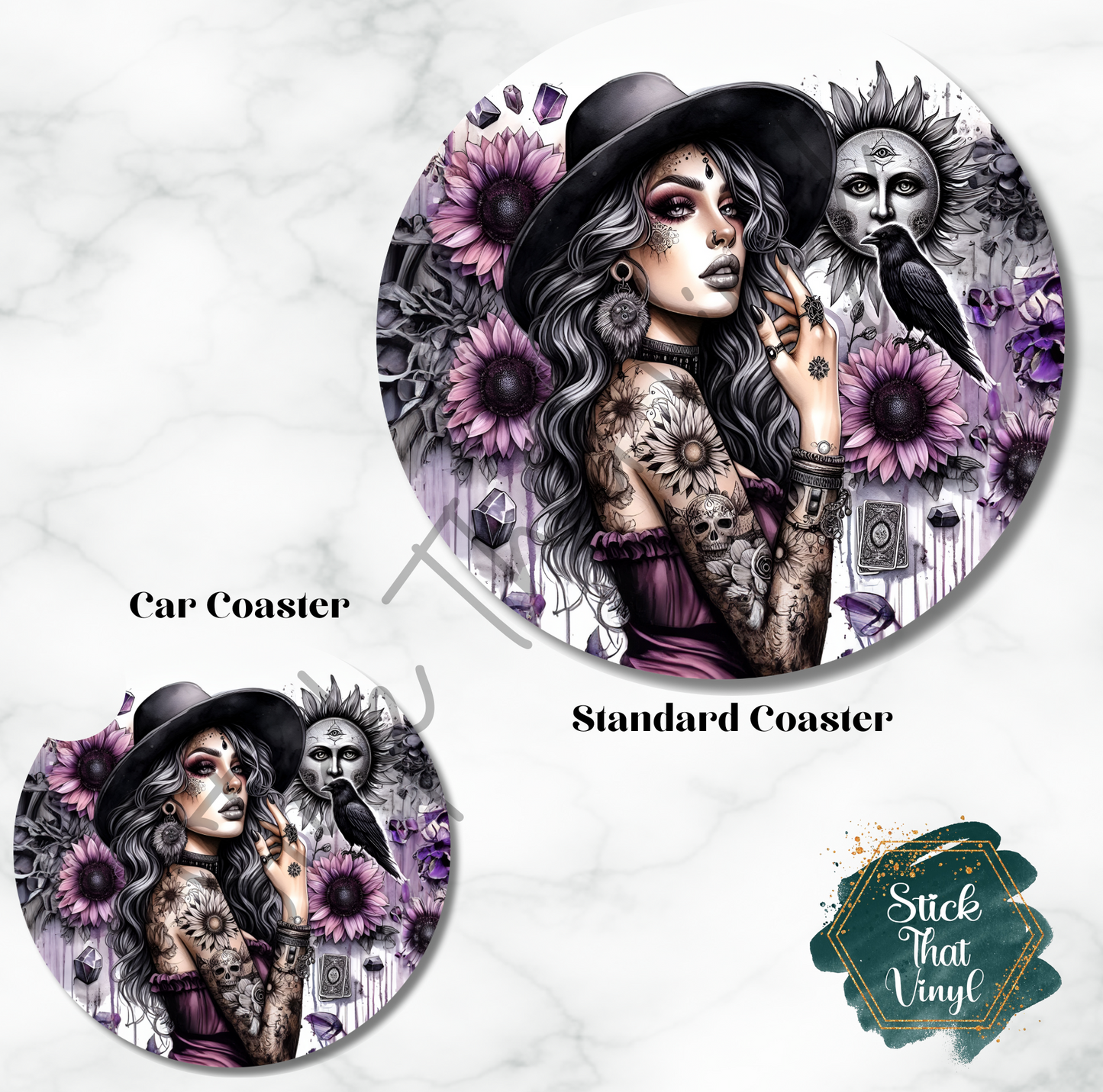 Witch Vibe Coaster Sublimation Transfer