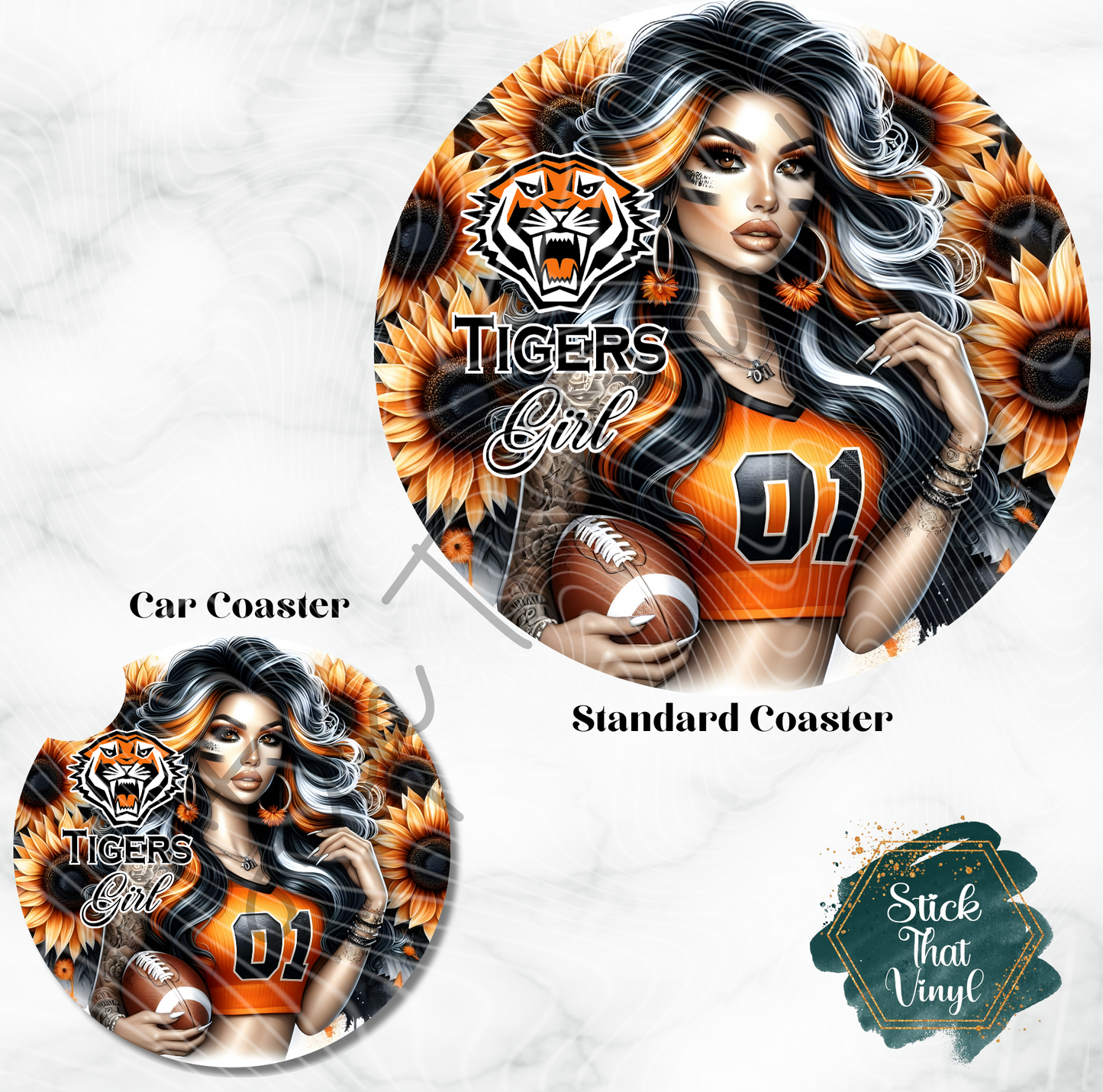 Tiger Coaster Sublimation Transfer