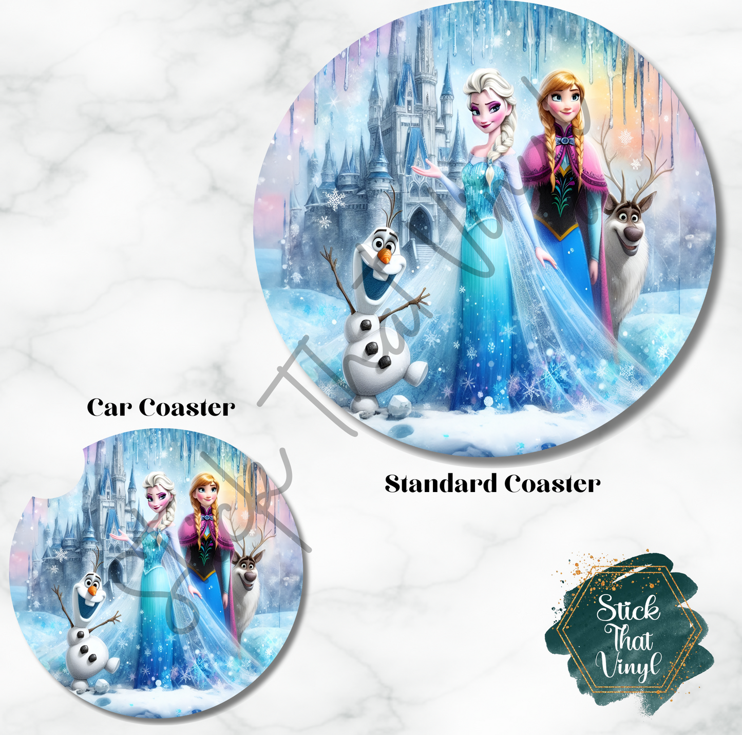 Princesses Coaster Sublimation Transfer