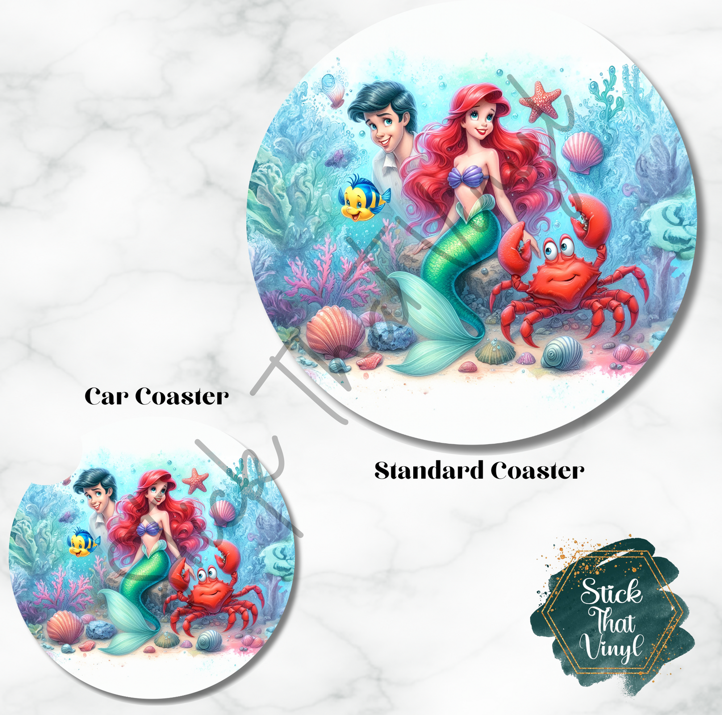 Mermaid Coaster Sublimation Transfer