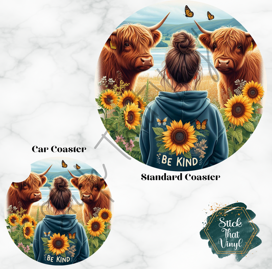 Be Kind Coaster Sublimation Transfer