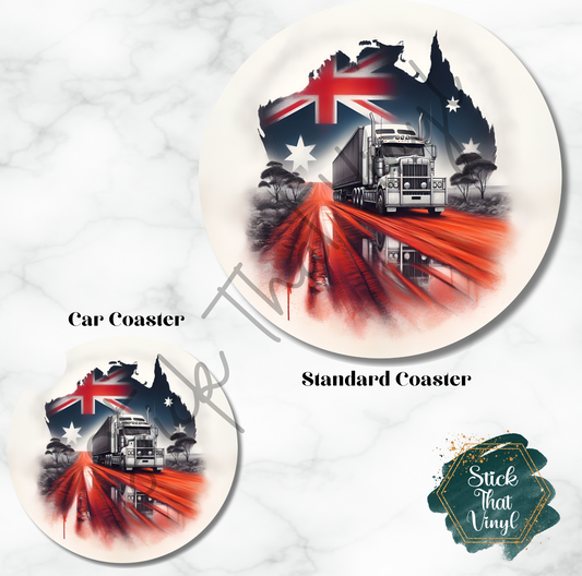 Australian Truck Coaster Sublimation Transfer