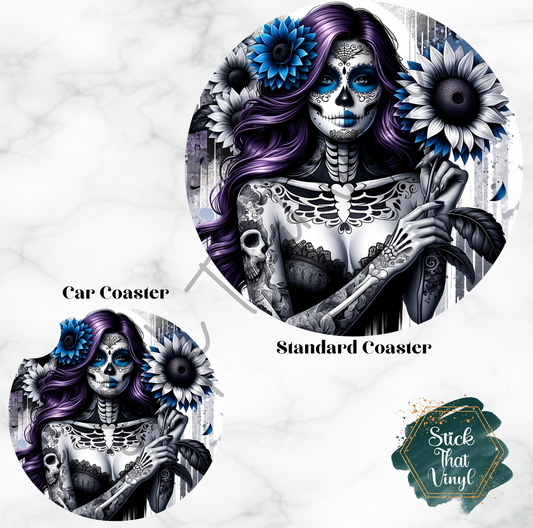 DOD Corpse Girl Coaster Sublimation Transfer