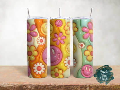 Retro Inflated 20oz Tumbler Wrap