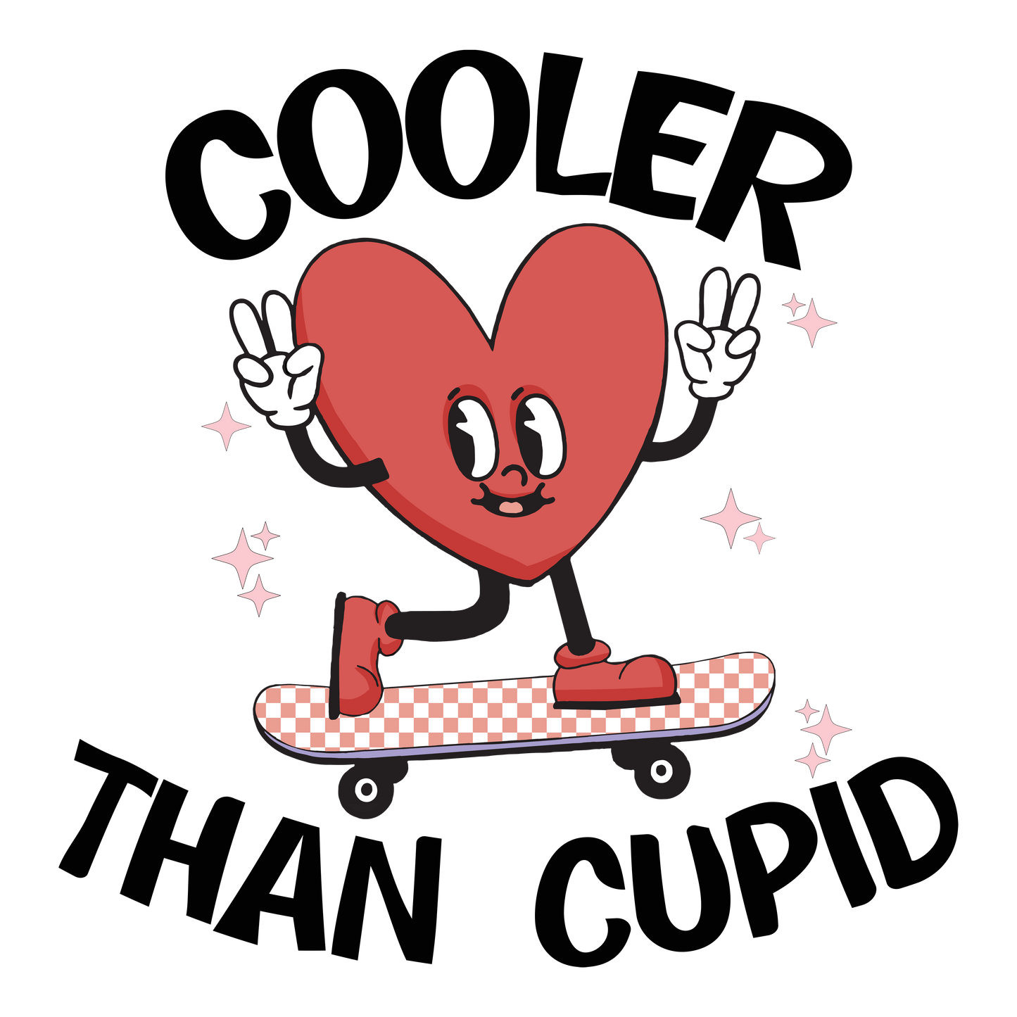 Cooler Than Cupid Kids Heat Transfer Print