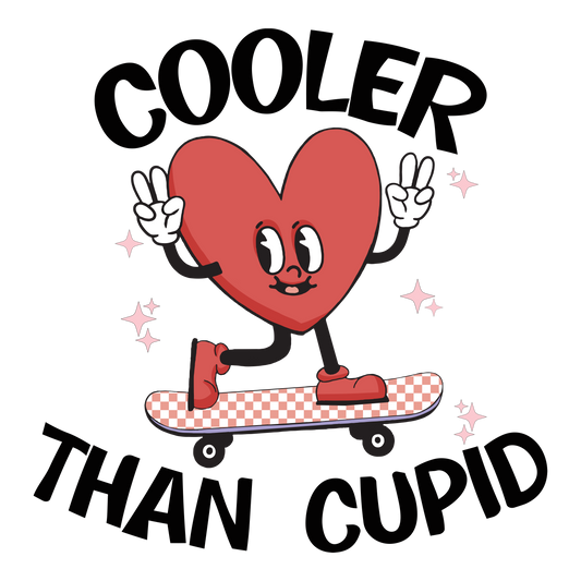 Cooler Than Cupid Kids Heat Transfer Print