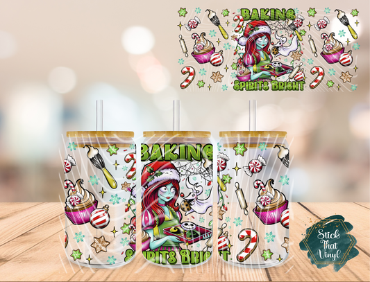 Baking Spirits 16oz Tumbler Sublimation Wrap