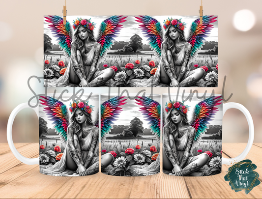 Angel Beauty Girl Mug Sublimation Wrap