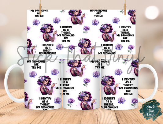 Identify Pin Up Girl Mug Sublimation Wrap