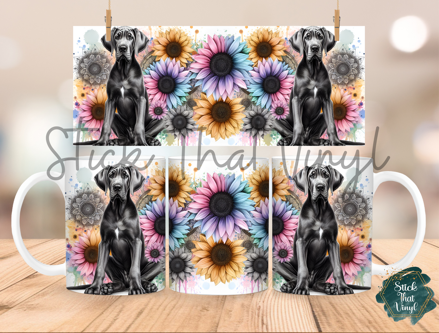 Great Dane Mug Sublimation Wrap