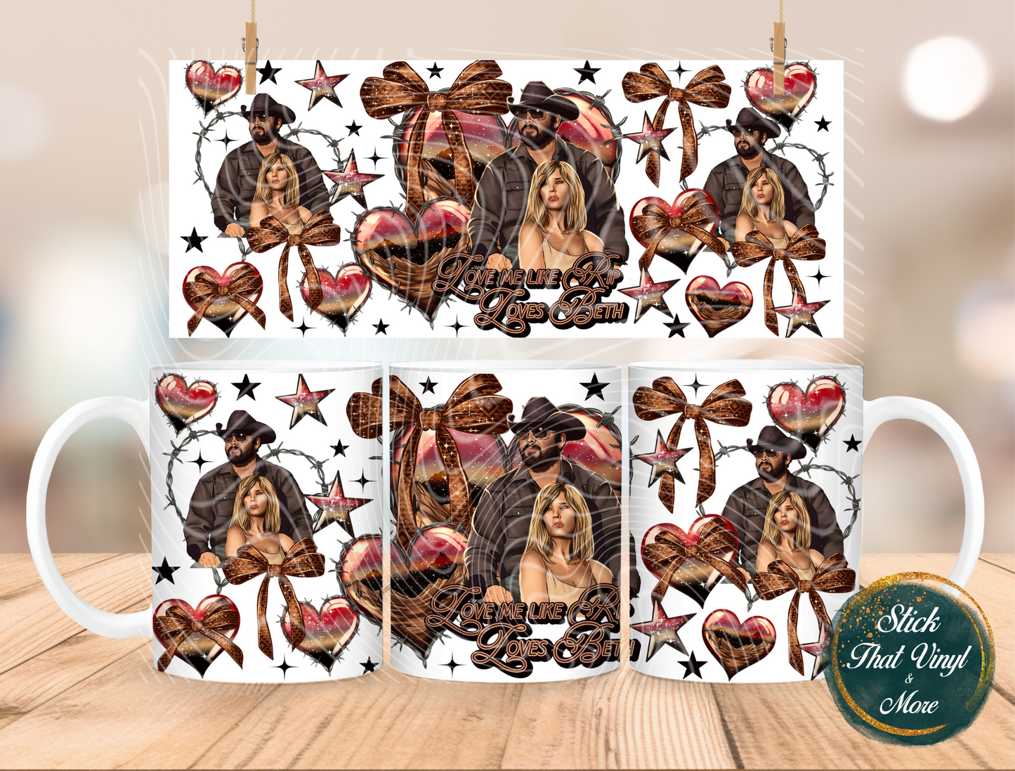 Western Love Coffee Mug Sublimation Wrap