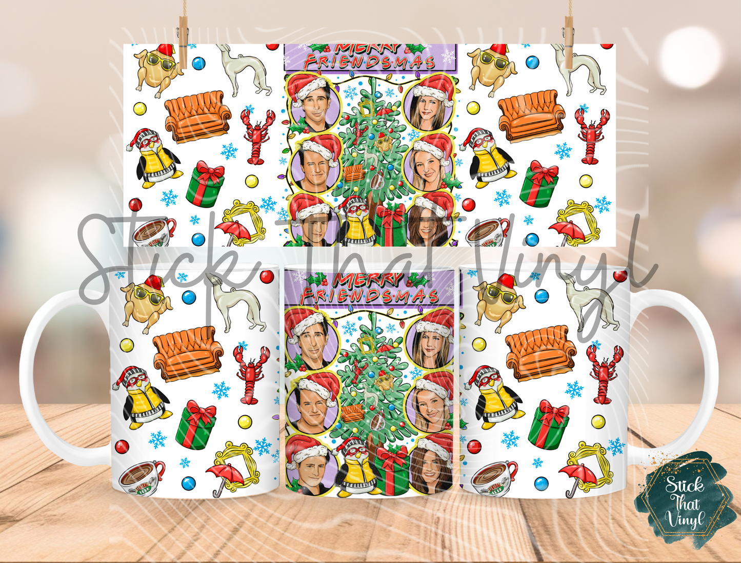 Friendmas Coffee Mug Sublimation Wrap