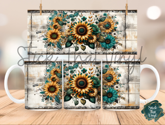 Sunflower Mug Sublimation Wrap