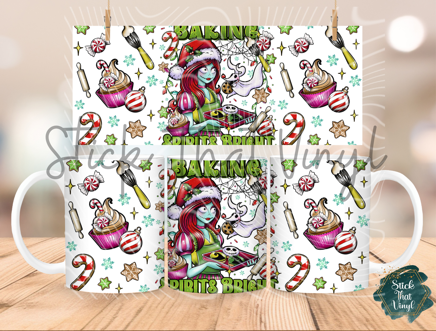 Christmas Spirit Coffee Mug Sublimation Wrap