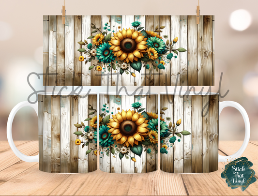 Country Sunflower Mug Sublimation Wrap