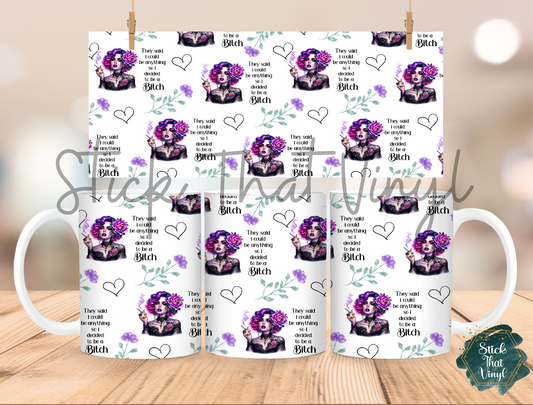 Pin up Girl Mug Sublimation Wrap