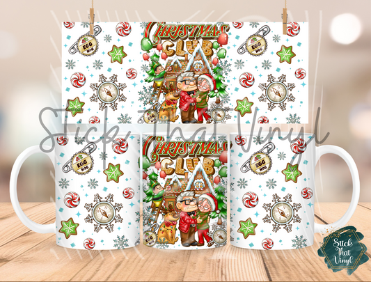 Christmas Club Coffee Mug Sublimation Wrap