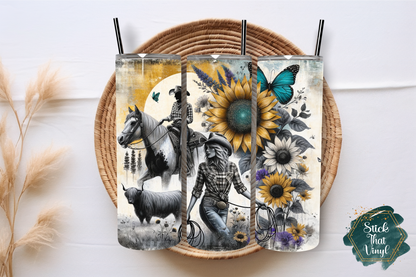 Cowgirl 20oz Tumbler Sublimation Wrap