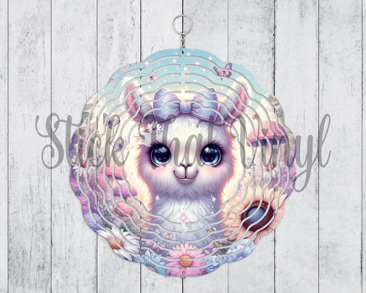 Cutesy Llama Wind Spinner Sublimation Transfer