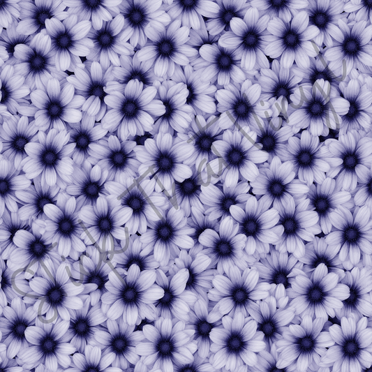 Deep Purple Daisies Pattern