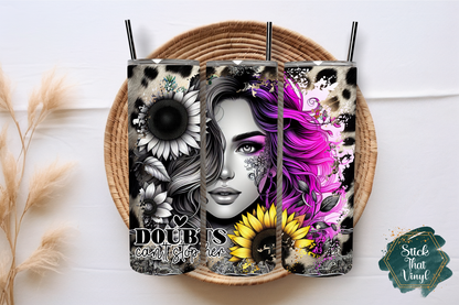 Doubts Can't Stop Her 20oz Tumbler Sublimation Wrap