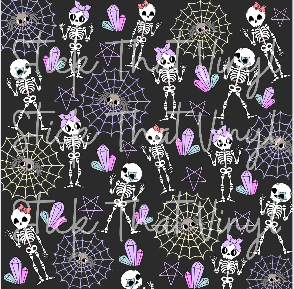 Skeleton & Web Halloween Design