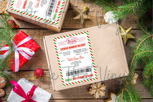 Christmas Parcel Label Personalised