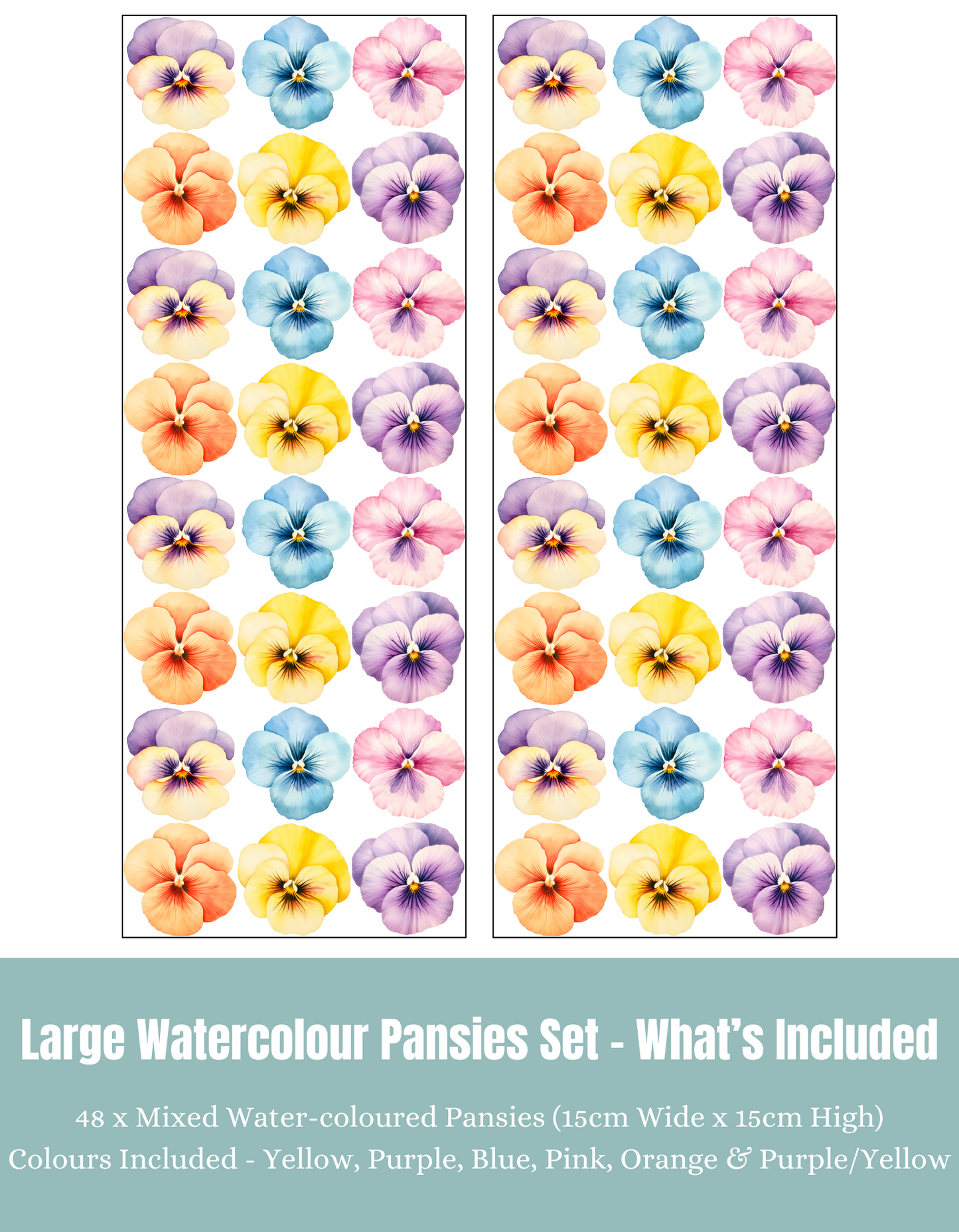 Pansy Flower Wall Decals