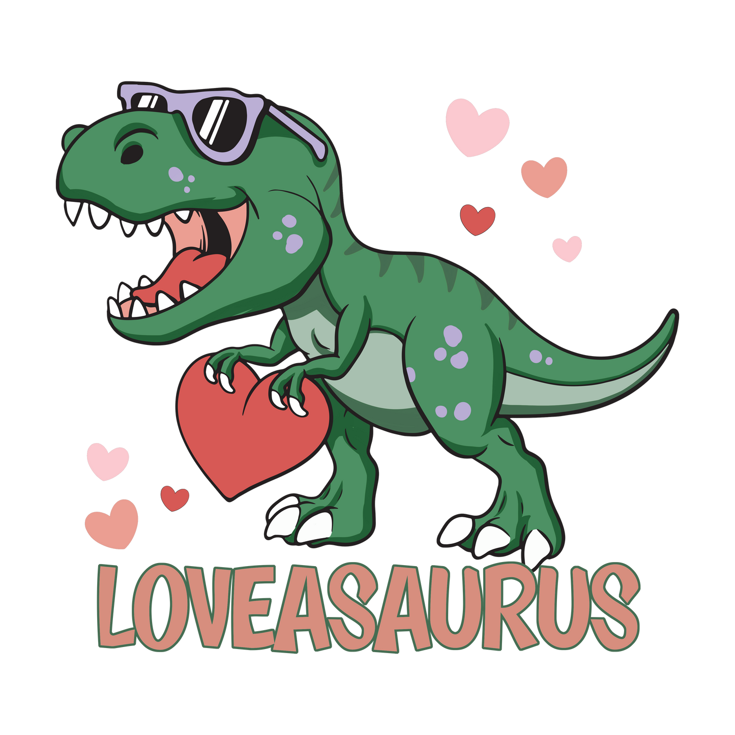 Loveasaurus Kids Heat Transfer Print