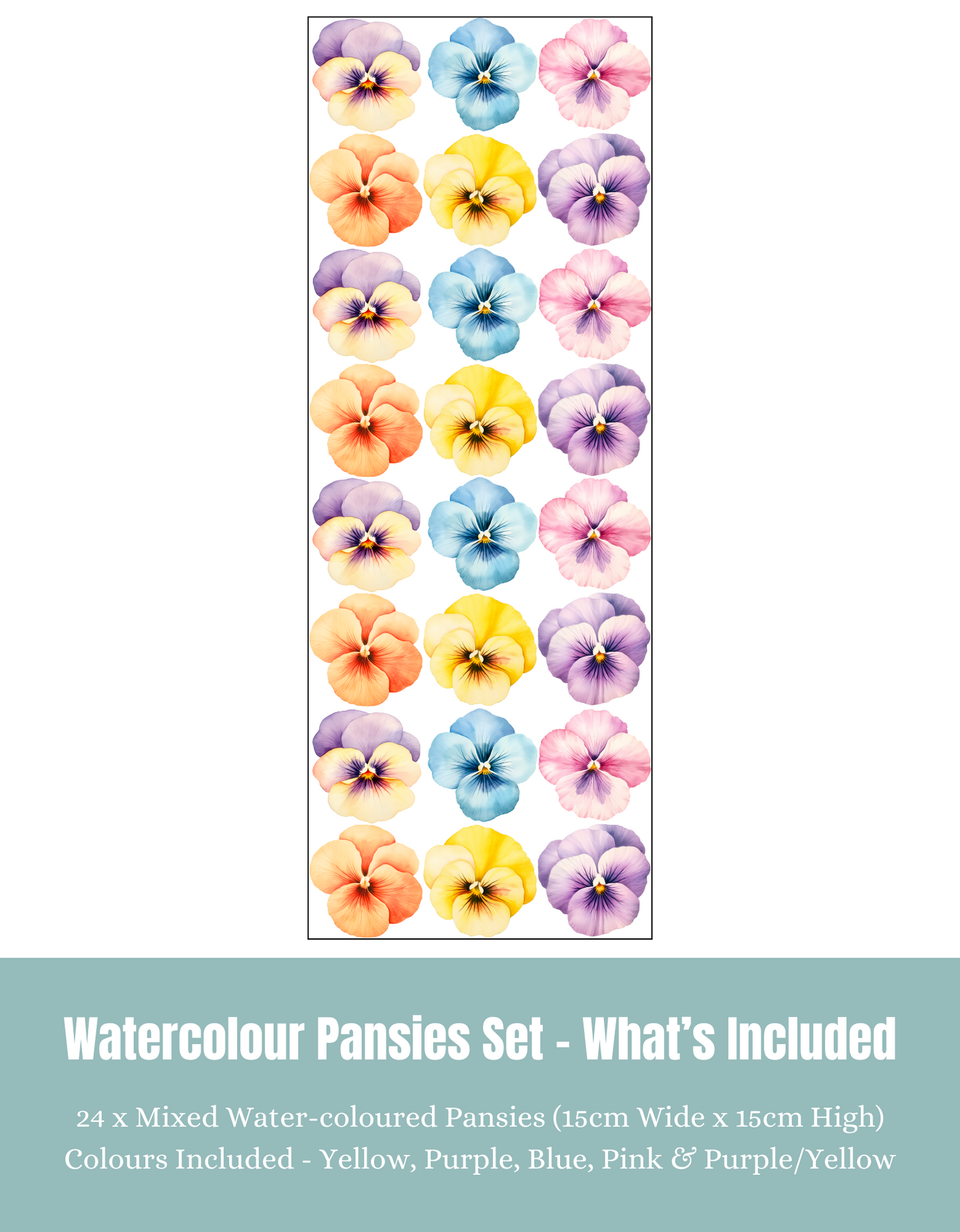 Pansy Flower Wall Decals