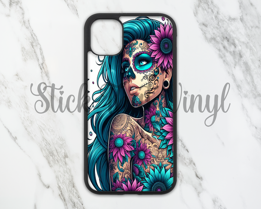 Day of The Dead Girl Design 8 Phone Sublimation Transfer