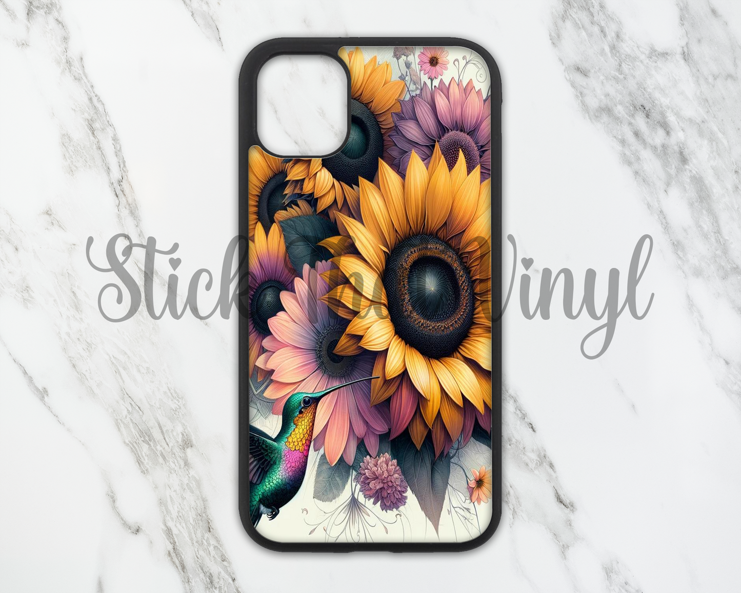 Floral Hummingbird Phone Sublimation Transfer