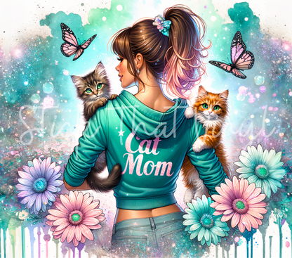 Cat Mum 20oz Tumbler Sublimation Wrap