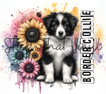 Border Collie 20oz Tumbler Sublimation Wrap