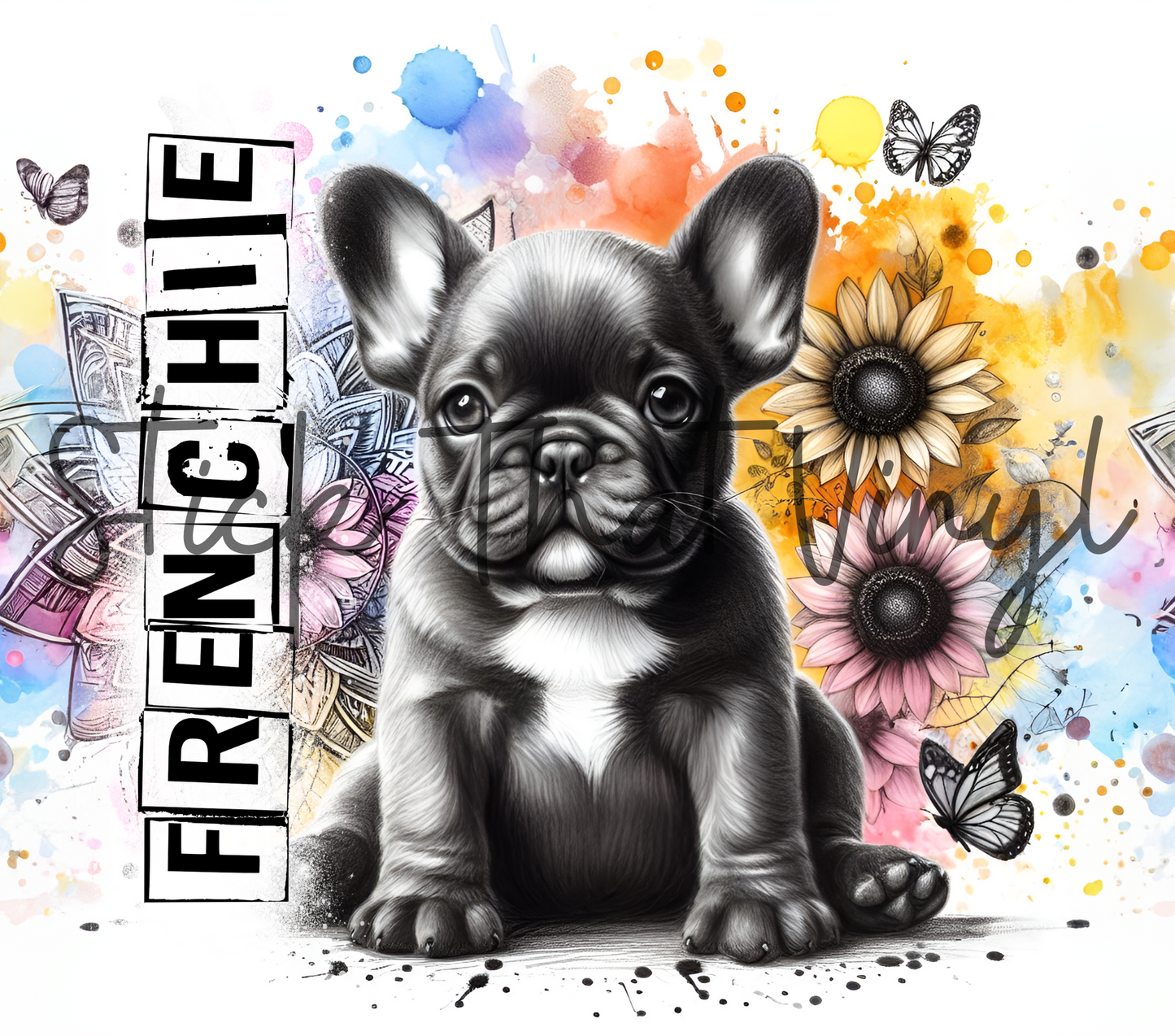 Frenchie 20oz Tumbler Sublimation Wrap