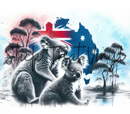 Australian Koala 20oz Tumbler Sublimation Wrap