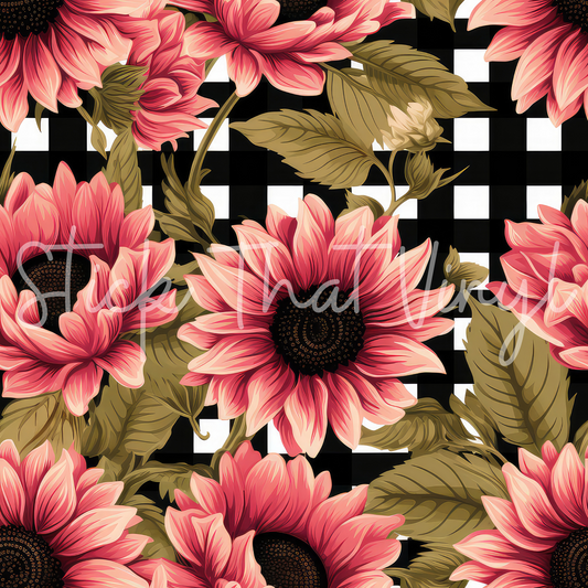 Pink Sunflower Design 2 Sublimation Pattern