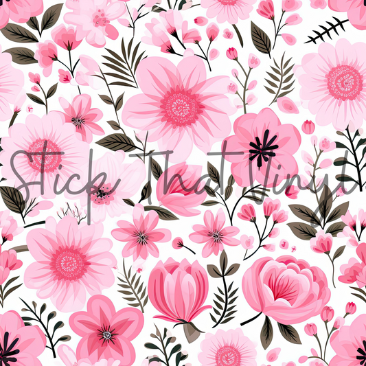 Pink Floral Design 2 Sublimation Pattern