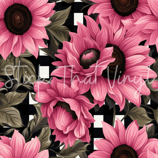 Pink Sunflower Design 1 Sublimation Pattern