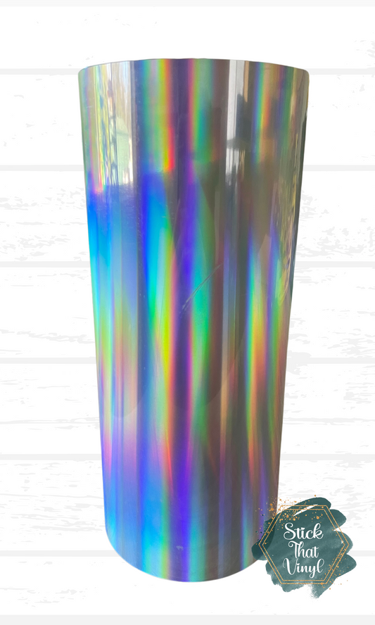 Holographic Silver Spectrum Heat Transfer Vinyl