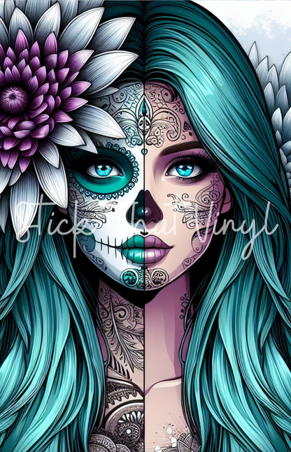 Day of The Dead Girl Design 4 Phone Sublimation Transfer